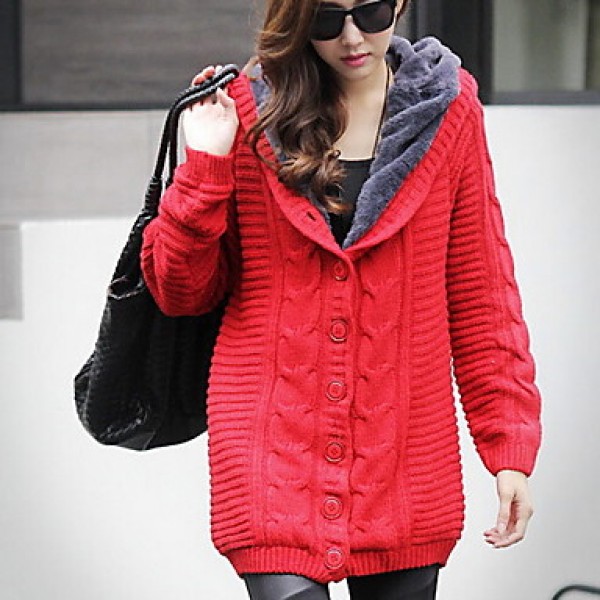 Maternity Long Coat , Casual/Work Long Sleeve Acry...