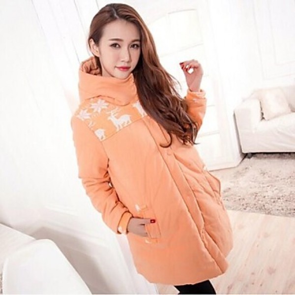 Maternity Long Down & Parka , Casual/Work Long Sle...